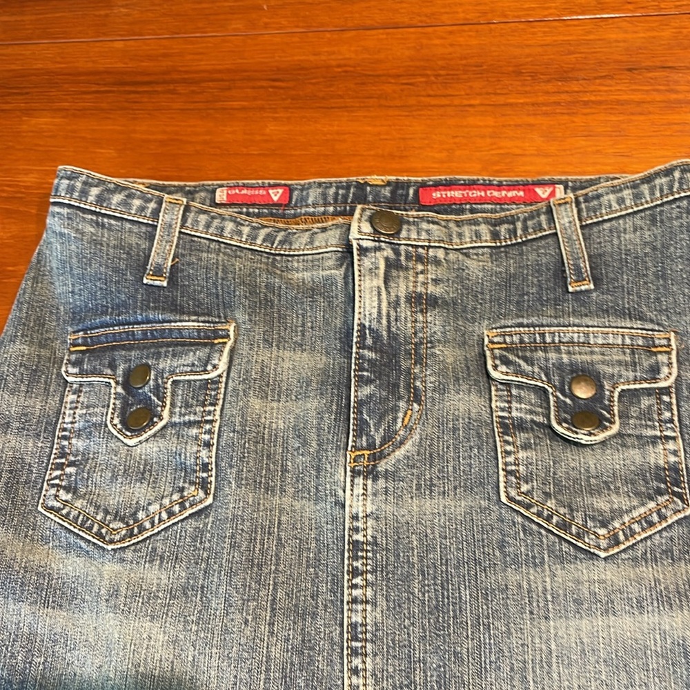 Guess vintage long denim skirt size 24 - Picture 2 of 8